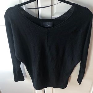 Line wool/ cashmere blend black sweater